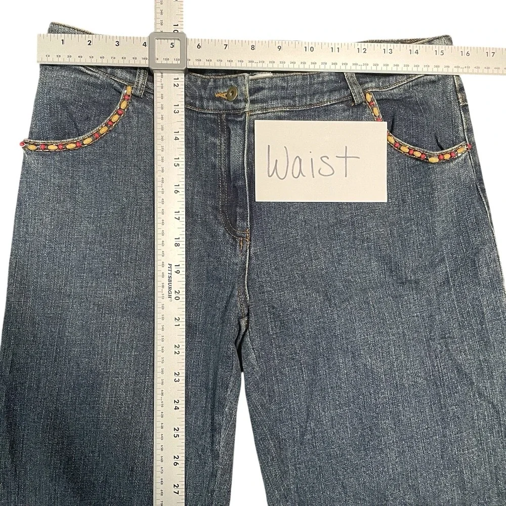 Vintage NWT Cache Beaded Set Y2K Coastal Resort Beachy Boho Jeans Sz 8‎ Tank L